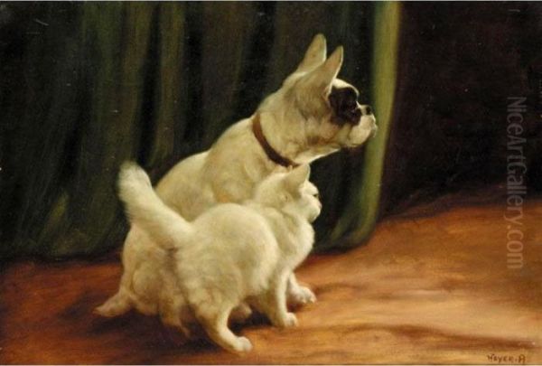 Best Of Friends Oil Painting by Arthur Heyer