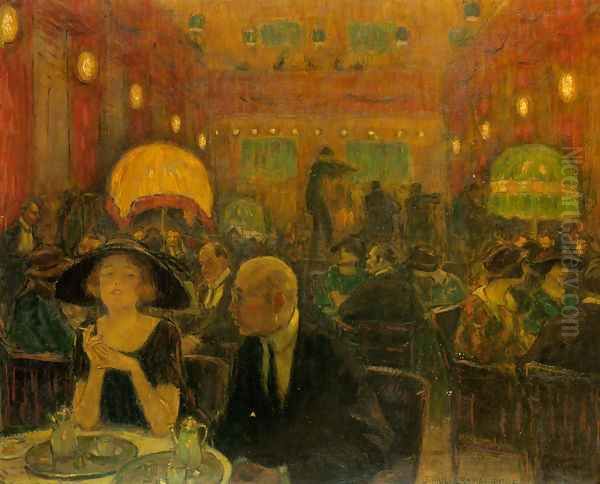 Tea Room Tango Oil Painting by Julius Muller-Massdorf