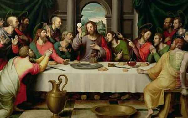 The Last Supper Oil Painting by Vicente Juan (Juan de Juanes) Macip