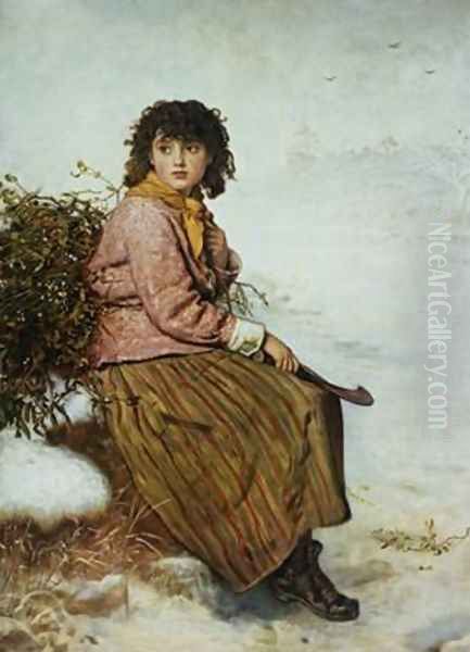 The Mistletoe Gatherer 1894 Oil Painting by Sir John Everett Millais