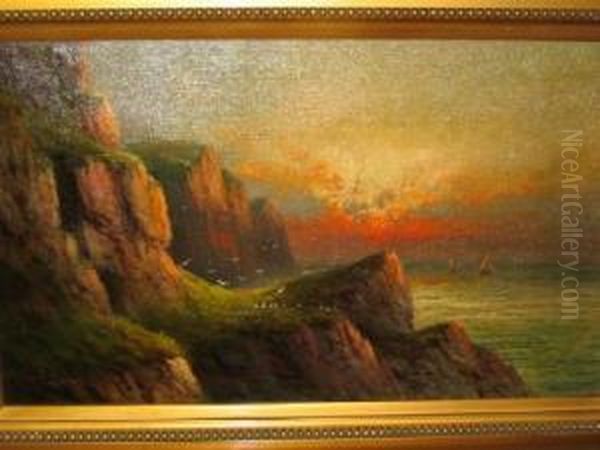 On The Coast Of Sark Oil Painting by Frank Hider