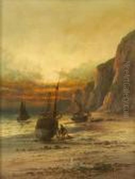 The Rockbound Coast Of Albion Oil Painting by Frank Hider