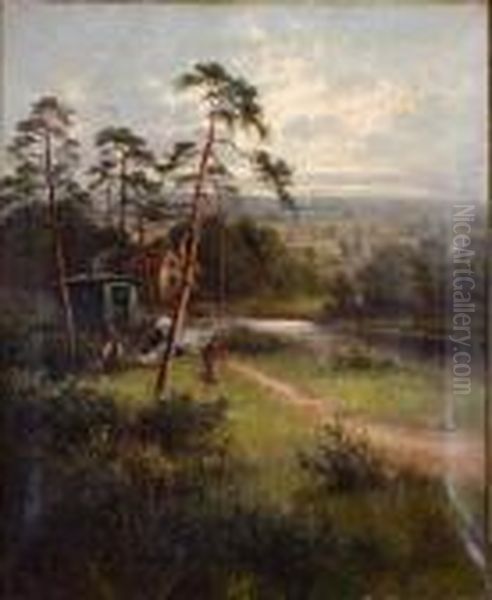 The Gypsy Encampment Oil Painting by Frank Hider