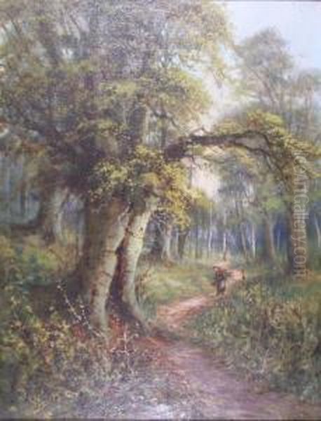 Hayes Wood, Kent Oil Painting by Frank Hider