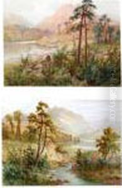 Highland Lochscene Oil Painting by Frank Hider