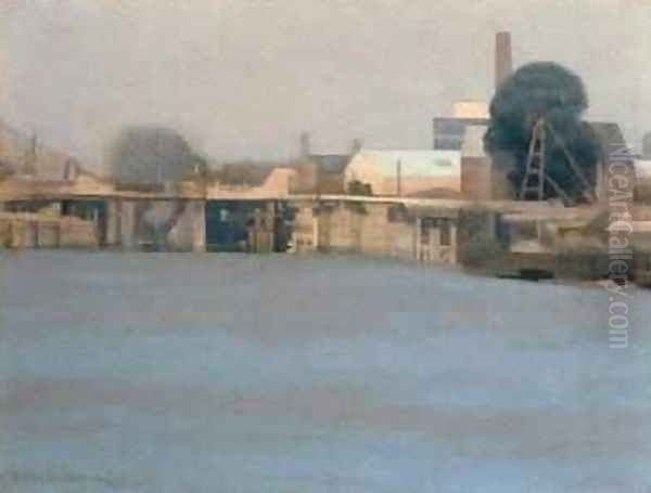 Shrewsbury Docks Oil Painting by Paul Fordyce Maitland