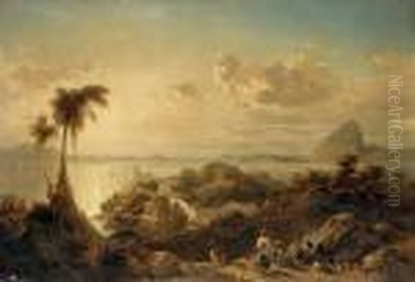 A Gloria, Rio De Janeiro Oil Painting by Eduard Hildebrandt