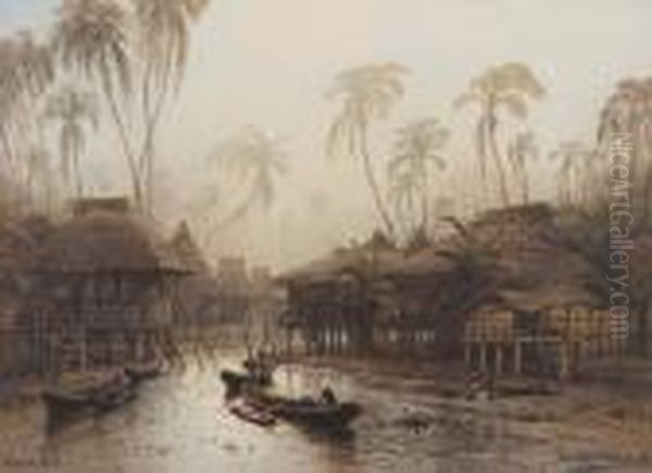 Manila-philippinien Oil Painting by Eduard Hildebrandt