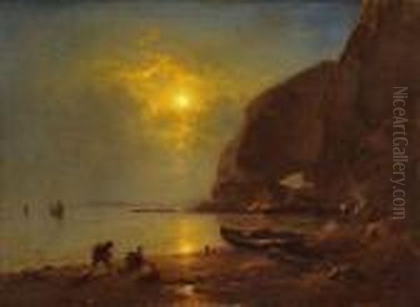 Abend Auf Madeira. Oil Painting by Eduard Hildebrandt