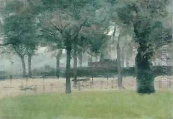 The Bandstand in Hyde Park Close of the Day Oil Painting by Paul Fordyce Maitland