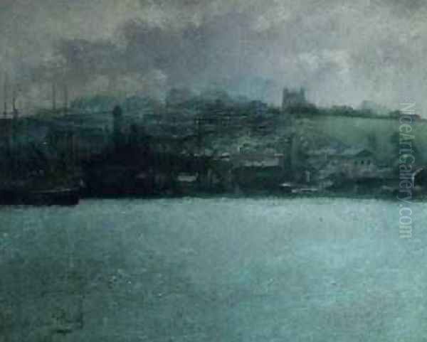 Rochester from the Medway Oil Painting by Paul Fordyce Maitland