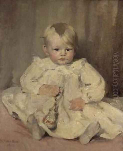 Baby Crawford 1902 Oil Painting by Bessie MacNicol