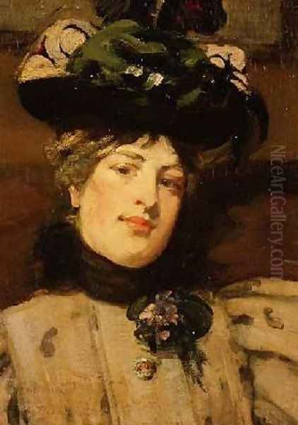 Portrait of a Lady Oil Painting by Bessie MacNicol