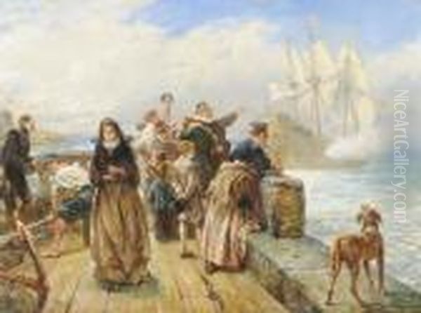 Leaving Port Oil Painting by Robert Alexander Hillingford