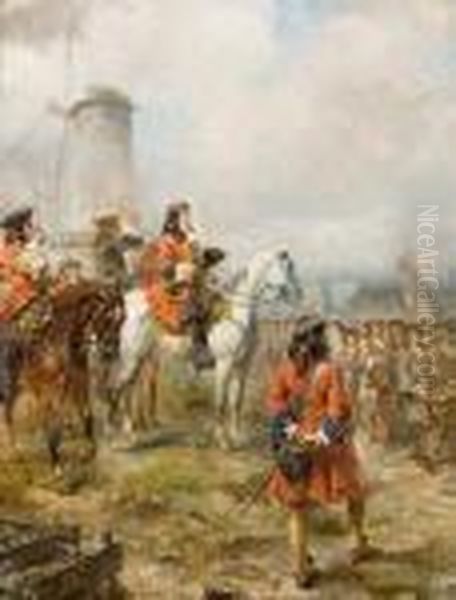 The March Past. Oil Painting by Robert Alexander Hillingford