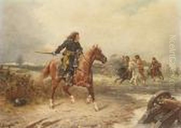 The Retreat Oil Painting by Robert Alexander Hillingford