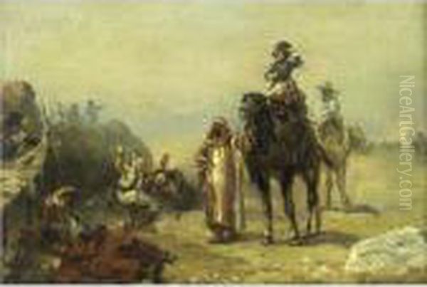 Bonaparte In Egypt Oil Painting by Robert Alexander Hillingford