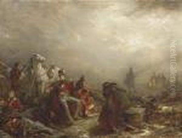 The Morning Of Waterloo Oil Painting by Robert Alexander Hillingford