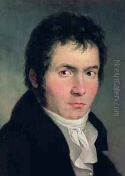 Ludwig van Beethoven 1770-1827 1804 Oil Painting by Willibrord Joseph Mahler or Maehler