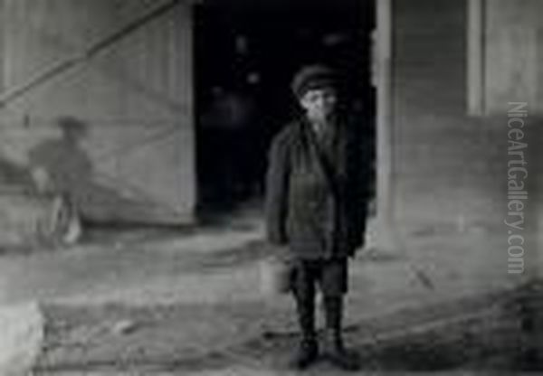 'ketchin-up-boy', Monogah Glass Co., Fairmont, West Virginia Oil Painting by Lewis W. Hine