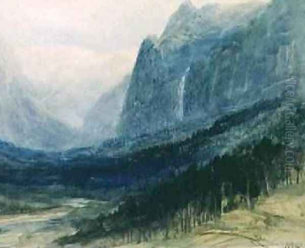 Yosemite Valley California Oil Painting by John MacWhirter