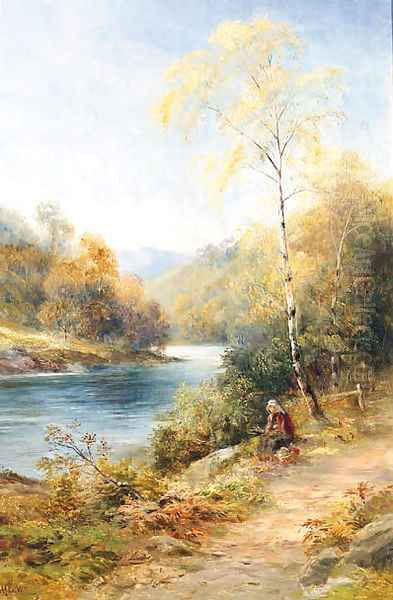 Resting By The River Spey Oil Painting by John MacWhirter