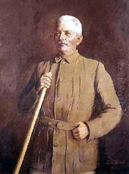 Sir Henry Morton Stanley 1840-1904 African explorer 1890 Oil Painting by Emily M. Merrick