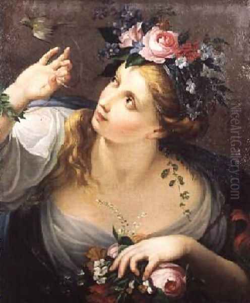 Allegory of Spring Oil Painting by Sebastiano Mazzolino