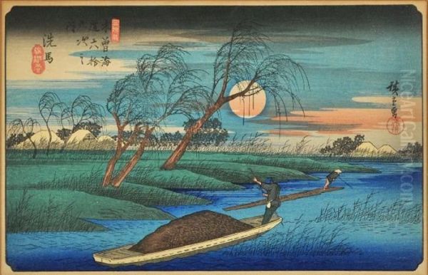 Untitled Oil Painting by Utagawa or Ando Hiroshige