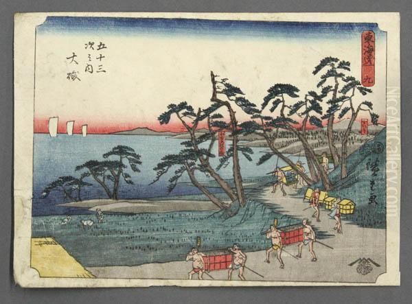 Including: Two Chuban Yoko-e By Utagawa Hiroshige Oil Painting by Utagawa or Ando Hiroshige