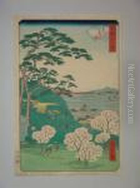 Serie Des 36 Vues D'edo Oil Painting by Utagawa or Ando Hiroshige