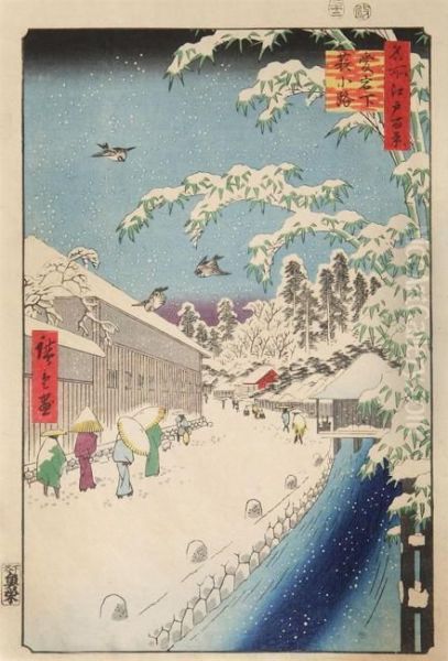 Agatishita Was Een Plaats In Het
 Aristocratische Minato District,aan De Voet Van De Atago Heuvel Oil Painting by Utagawa or Ando Hiroshige