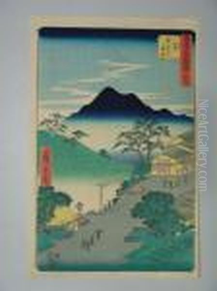 Seki Oil Painting by Utagawa or Ando Hiroshige