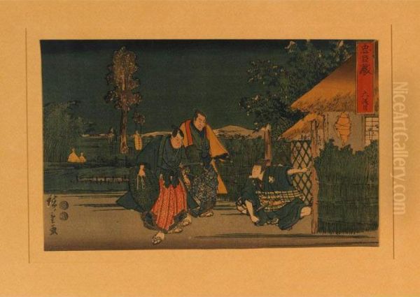 Untitled Oil Painting by Utagawa or Ando Hiroshige