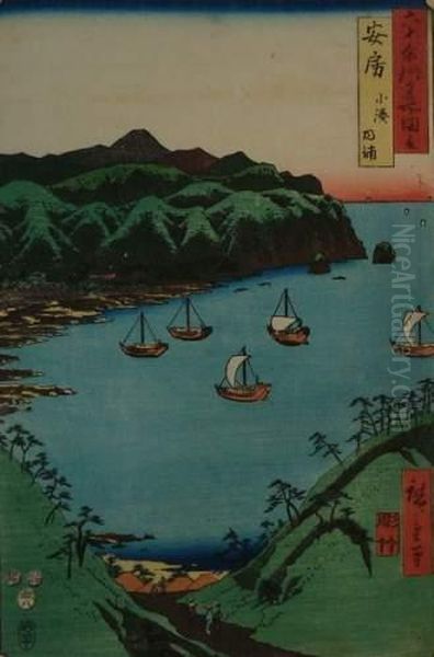 Untitled Oil Painting by Utagawa or Ando Hiroshige