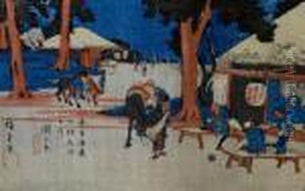 Hoeido Oil Painting by Utagawa or Ando Hiroshige