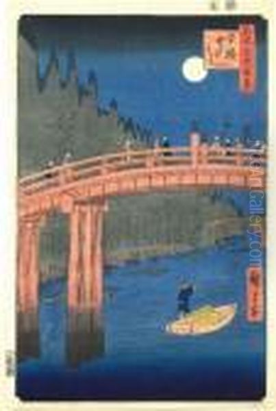 Vues D'edo Oil Painting by Utagawa or Ando Hiroshige