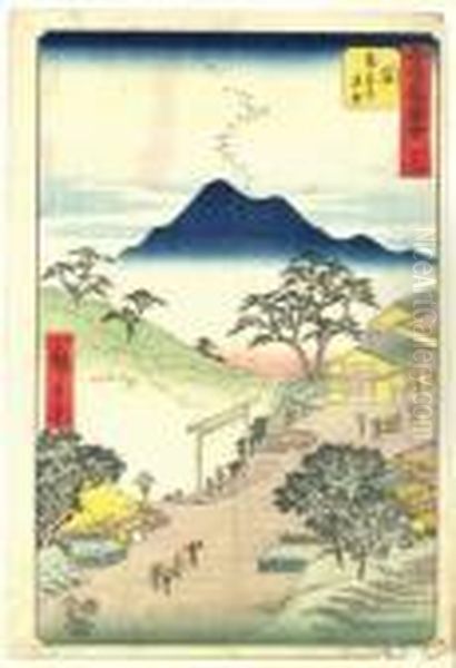 Les Cinquante Trois Vues Celebres Du Tokaido, Seki Oil Painting by Utagawa or Ando Hiroshige