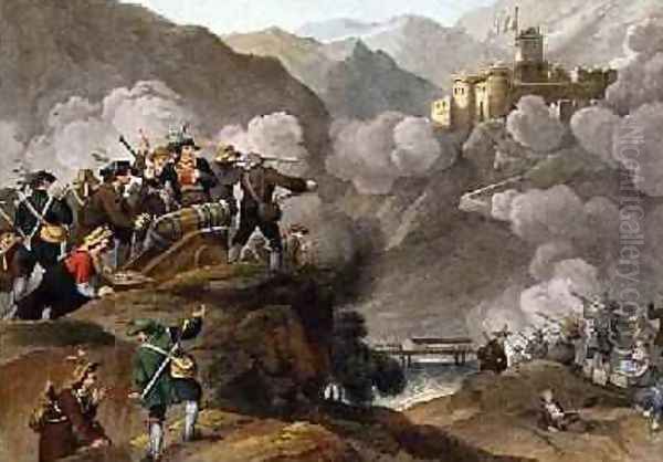 The Tirolese Patriots Storming the Fortress of Kuffstein with their Wooden Guns Oil Painting by Manskirch, Franz Joseph