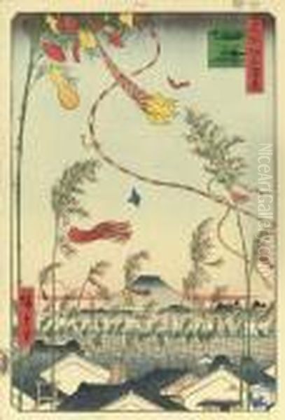 Shichu Han'ei Oil Painting by Utagawa or Ando Hiroshige