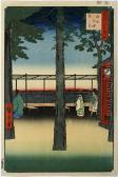 Kandamyojin Akebono No Kei, From The Series Meisho Edo Hyakkei Oil Painting by Utagawa or Ando Hiroshige