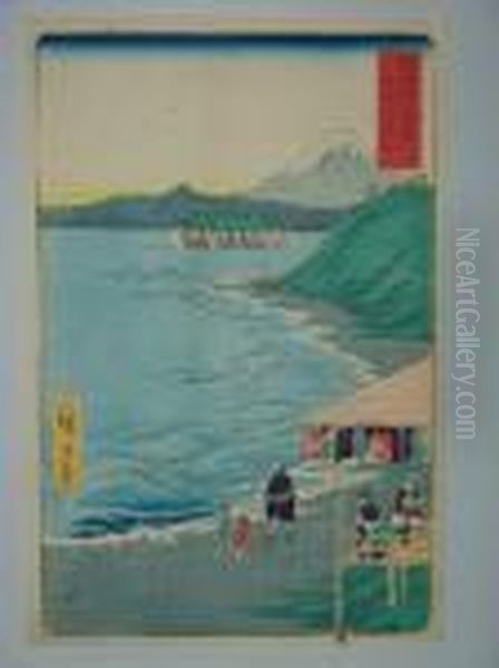 Vues Du Fuji Oil Painting by Utagawa or Ando Hiroshige