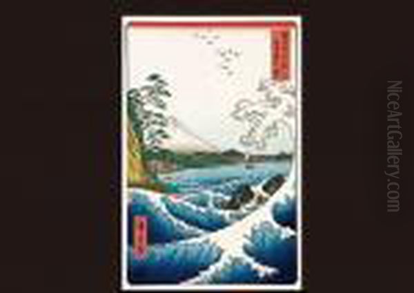 36views Of Mt.fuji Oil Painting by Utagawa or Ando Hiroshige