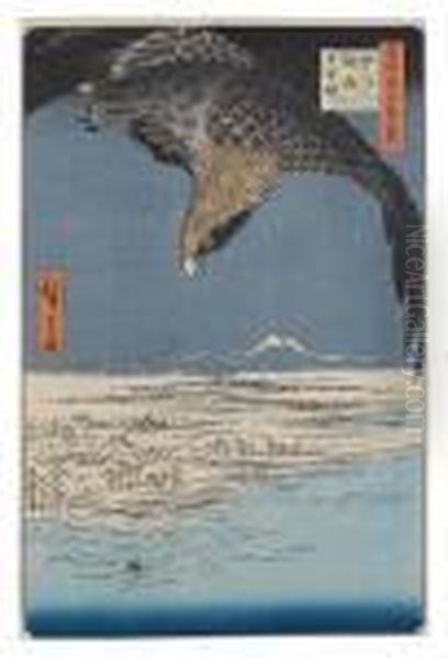 Entitled Oil Painting by Utagawa or Ando Hiroshige