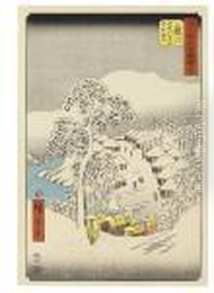 Fujikawa Oil Painting by Utagawa or Ando Hiroshige