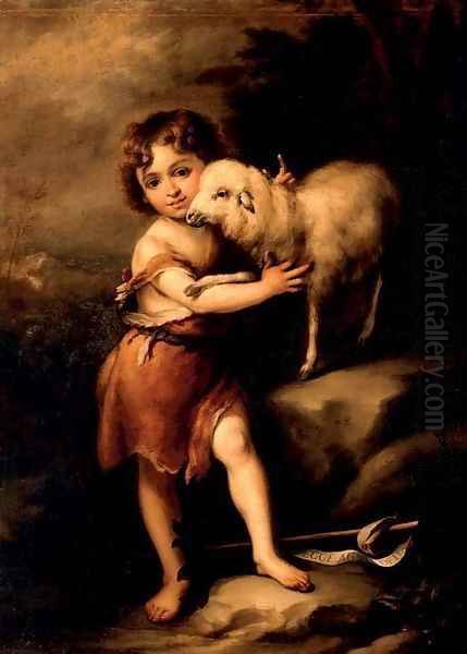 The Infant Saint John with the Lamb Oil Painting by Bartolome Esteban Murillo