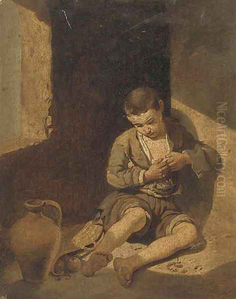 A quiet moment Oil Painting by Bartolome Esteban Murillo