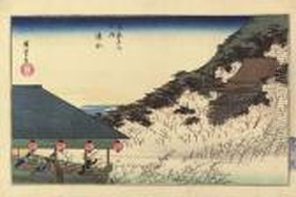 Kiyomizu, From The Series Kyoto Meisho No Uchi Oil Painting by Utagawa or Ando Hiroshige