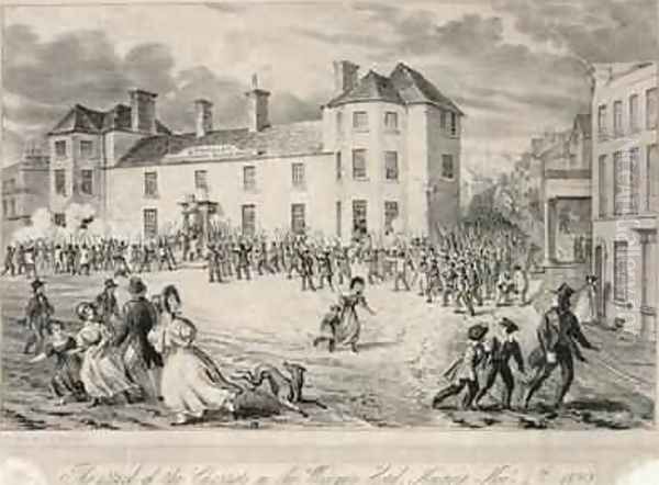 Chartists Attack on the Westgate Hotel Newport November 4th 1840 1893 Oil Painting by James Flewitt Mullock