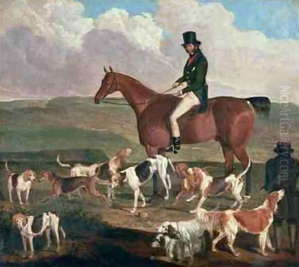 Tom Llewelyn Brewer on his Horse The Doctor 1845 Oil Painting by James Flewitt Mullock